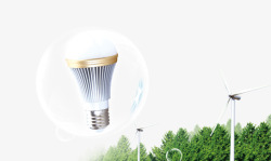 公益环保发电灯泡素材