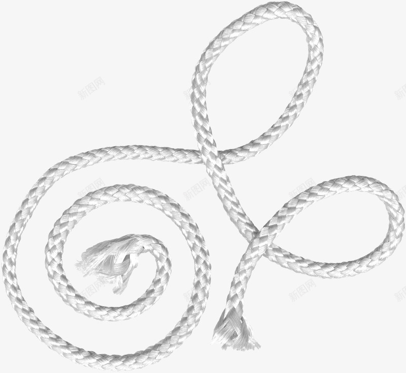漂浮的白色绳子png免抠素材_88icon https://88icon.com 漂浮的绳子 绳具 绳子 绳结 麻绳