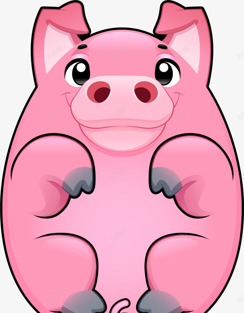 粉色卡通小猪装饰图案png免抠素材_88icon https://88icon.com 免抠PNG 卡通 小猪 粉色 装饰图案