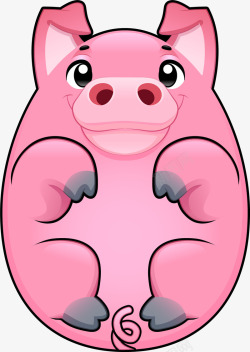 粉色卡通小猪装饰图案素材