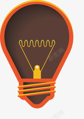 创意日常用品灯泡矢量图图标图标