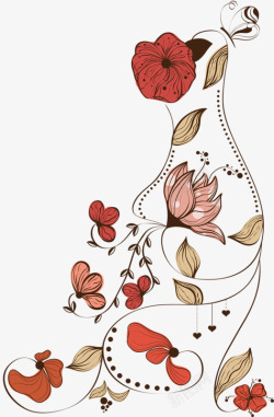手绘花朵花纹装饰背景素材