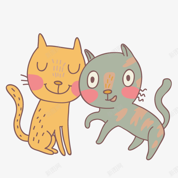 动物卡通猫咪png免抠素材_88icon https://88icon.com 动物 卡通 猫咪