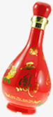 红色质感酒瓶形状素材