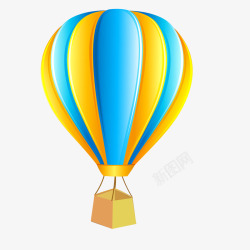 卡通彩色的热气球矢量图素材