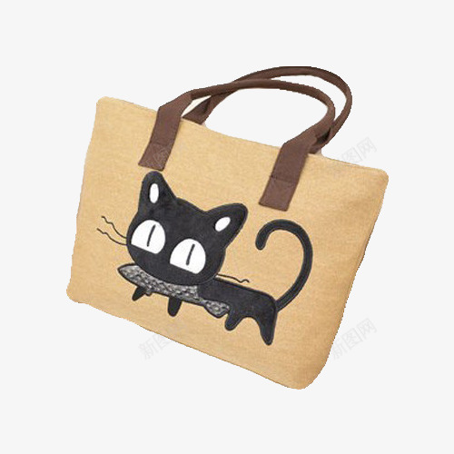 猫咪装饰布袋png免抠素材_88icon https://88icon.com 产品实物 帆布 猫咪 背包