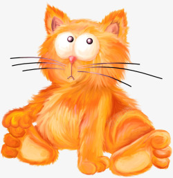 加菲猫手绘水彩加菲猫高清图片