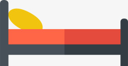 卡通床铺简约矢量图素材