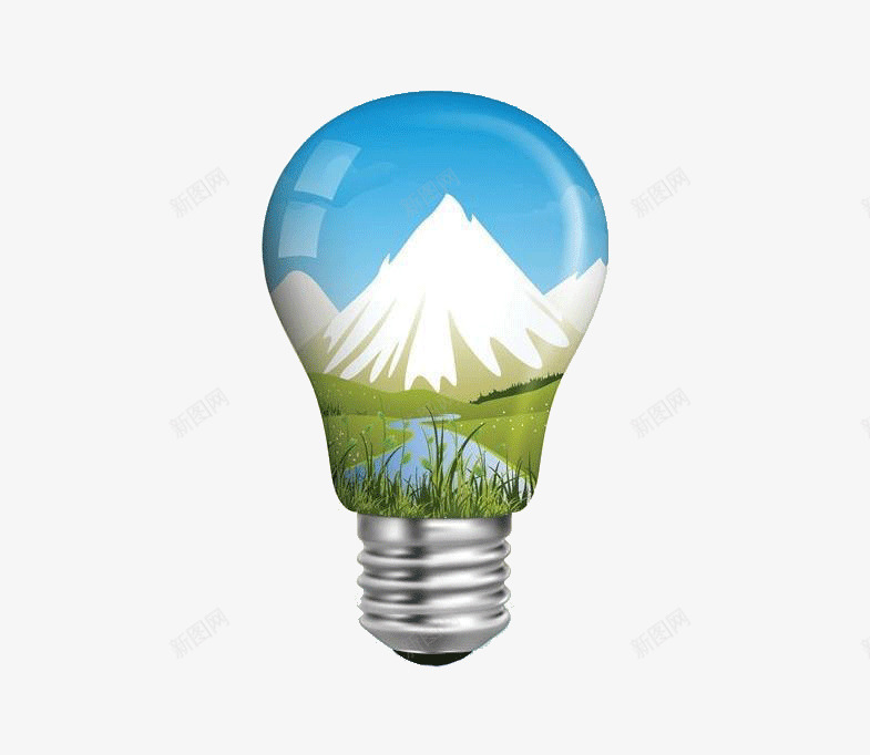 灯泡里的绿色能源png免抠素材_88icon https://88icon.com 清洁能源 灯泡 环保 绿色科技 绿色能源