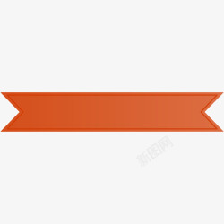 橘色徽章异形扁平化素材