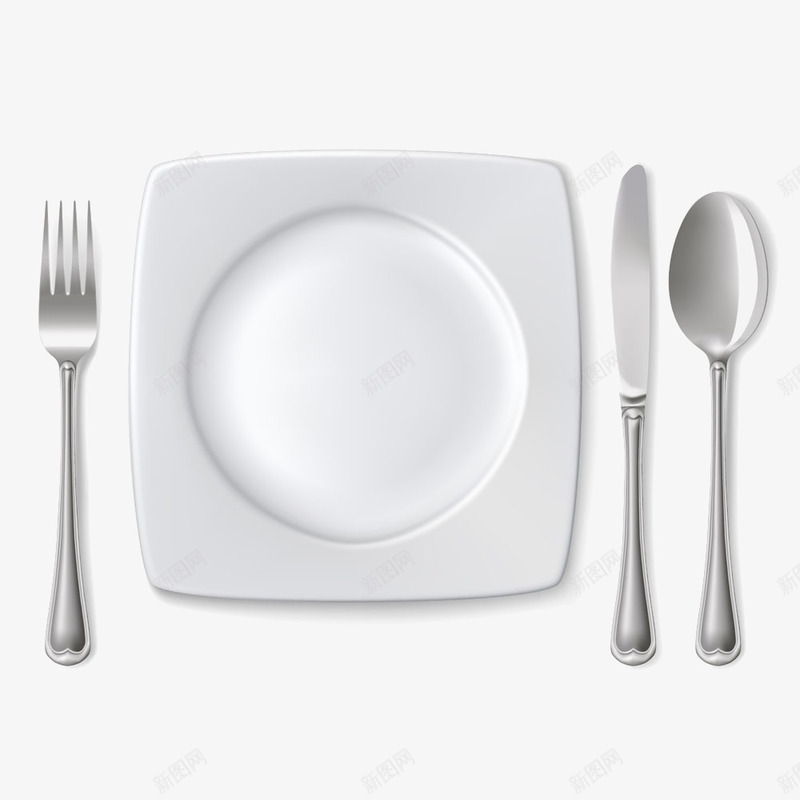 盘子和刀叉png免抠素材_88icon https://88icon.com 刀叉 刀叉图案 勺子 盘子 餐具
