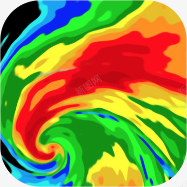 多云天气手机气象雷达天气logo图标图标