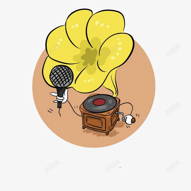 老上海留声机png免抠素材_88icon https://88icon.com 卡通 怀旧 留声机 老上海