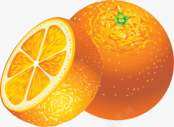 橙色简约橘子素材
