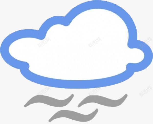一朵云风云png免抠素材_88icon https://88icon.com 一朵云 卡通 大自然 天气 标志 蓝色与灰色 风云