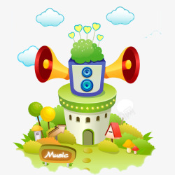 卡通小喇叭素材