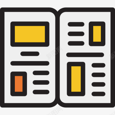 企业文化杂志报纸图标图标