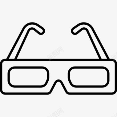 vr眼镜图标旧的3D眼镜图标图标