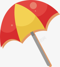 水彩卡通雨伞矢量图素材