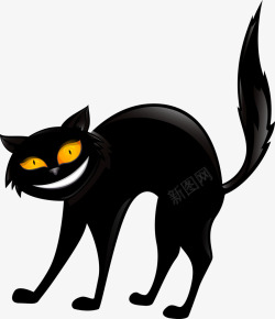 黑色恐怖猫咪素材