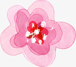 水印粉色花卉移门图案素材