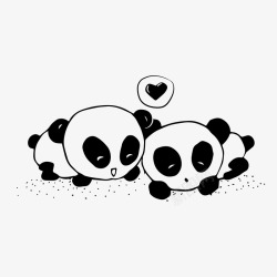 情人节熊猫素材情人节高清图片