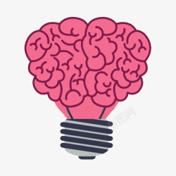 激励学习创意的大脑灯泡高清图片