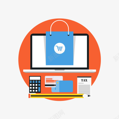 信用卡宣传册网上购物图标图标