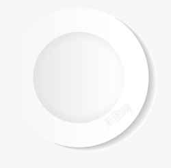 白色盘子餐具矢量图素材