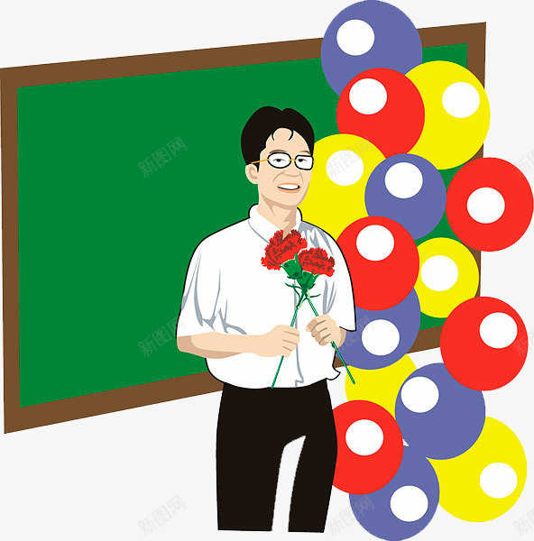 卡通活动室教师png免抠素材_88icon https://88icon.com 室内活动 彩色 气球 活动 活动室 老师 鲜花 黑板