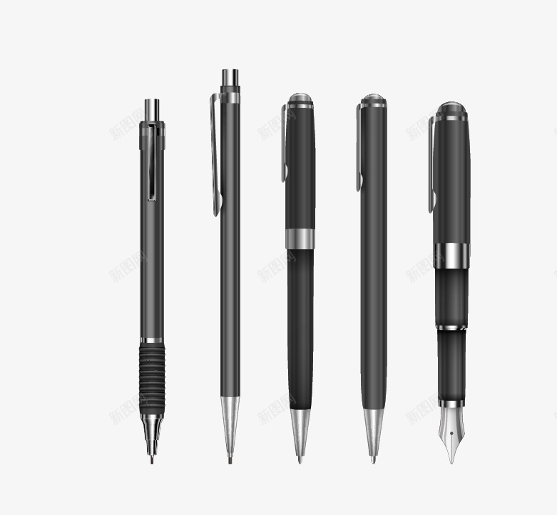 黑色钢笔矢量图eps免抠素材_88icon https://88icon.com 圆珠笔 矢量钢笔 钢笔 黑色 矢量图