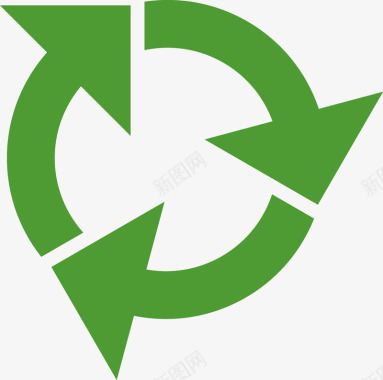 便利帖png绿色循环图标图标