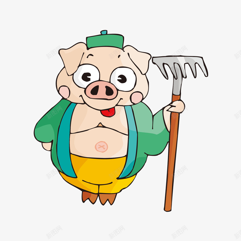 猪八戒png免抠素材_88icon https://88icon.com 动物 卡通 小猪 手绘