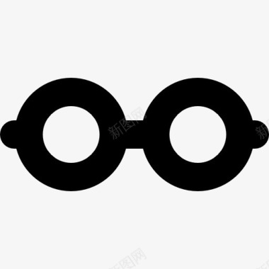 视觉圆圆的眼镜图标图标