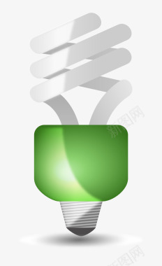 灯泡拼图绿色节能灯泡图标图标