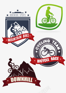 自行车自行车logo徽章矢量图图标图标