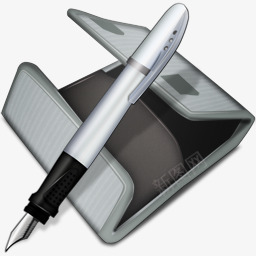 奢华钢笔钢笔公文包标志图标图标