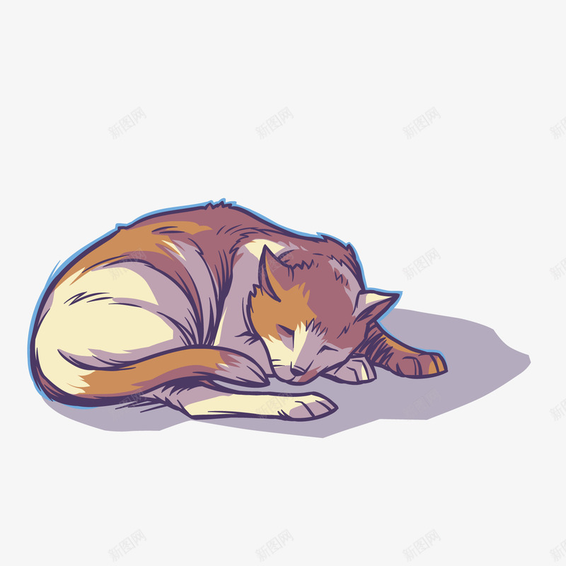 猫咪png免抠素材_88icon https://88icon.com 卡通 宠物 慵懒 睡觉 装饰