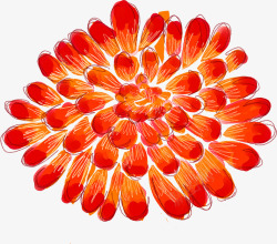 红色艺术花瓣造型素材