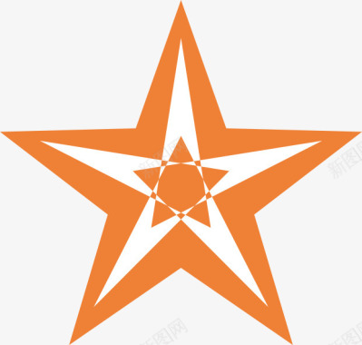 橘色晕染橘色星星图标图标