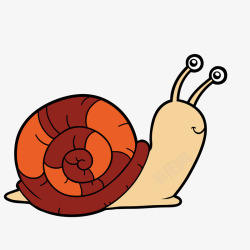 卡通手绘蜗牛昆虫矢量图素材