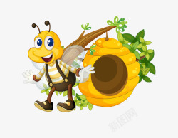 蜜蜂采蜜素材