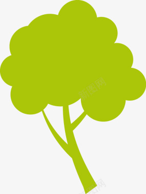 植物绿色植物小树创意图标矢量图图标