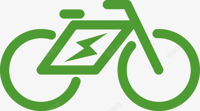 保护树木环保低能耗自行车图标图标