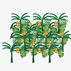 嫩绿的热带植物边框矢量图素材