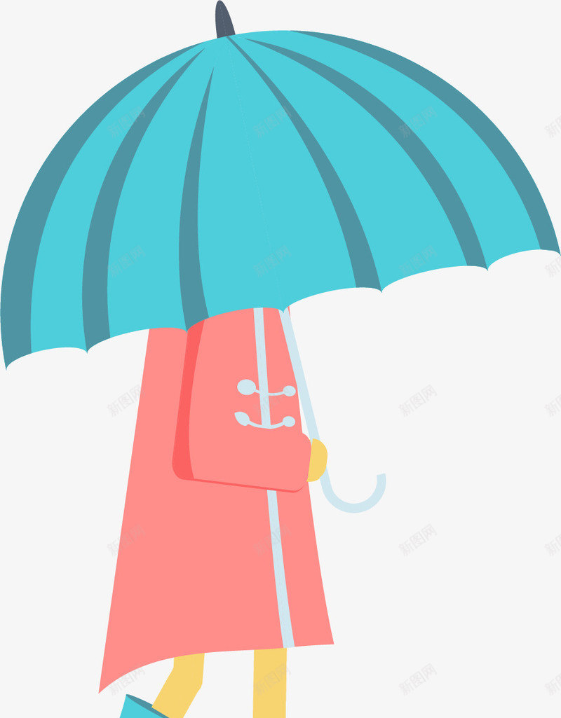 卡通打伞的人png免抠素材_88icon https://88icon.com 免抠PNG 卡通 打伞的人 简约 线条 雨伞