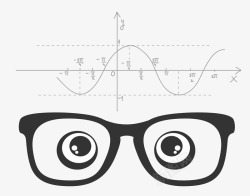 数学方程式眼镜矢量图素材