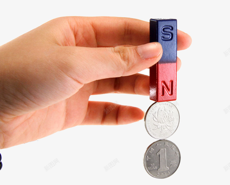 吸起硬币的磁铁png免抠素材_88icon https://88icon.com 手拿磁铁 磁石 磁石吸附效果 磁铁教学