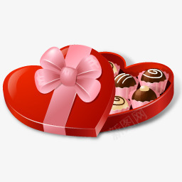 巧克力面包红心情人节巧克力图标图标