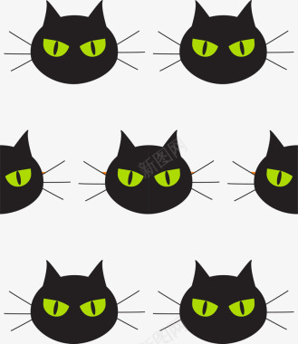 设计黑色黑色猫咪背景图标图标